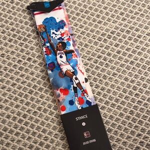 Collectible Julius Erving stance socks
